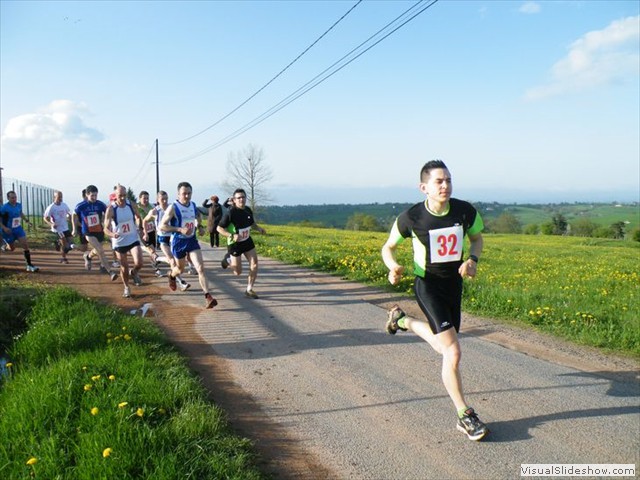 au départ des 11km, Florian CHANET déjà en tête...