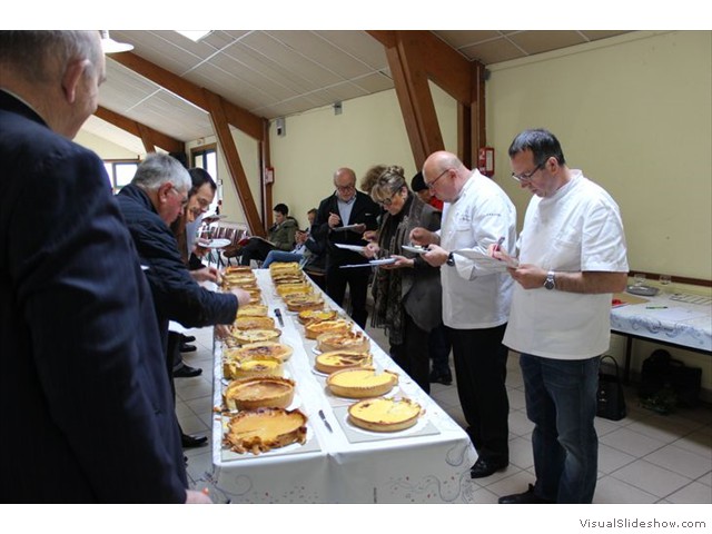 exposition des flans devant le jury